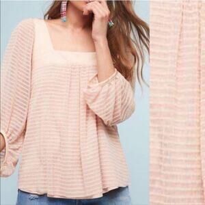 Anthro Meadow Rue Allyson Blouse Square Neck XS